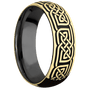 10K Yellow Gold + Polish Finish + Zirconium