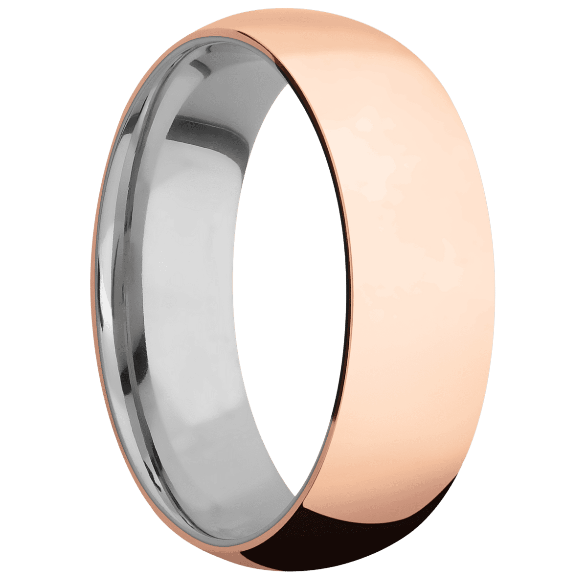 18K Rose Gold + Polish Finish + Titanium