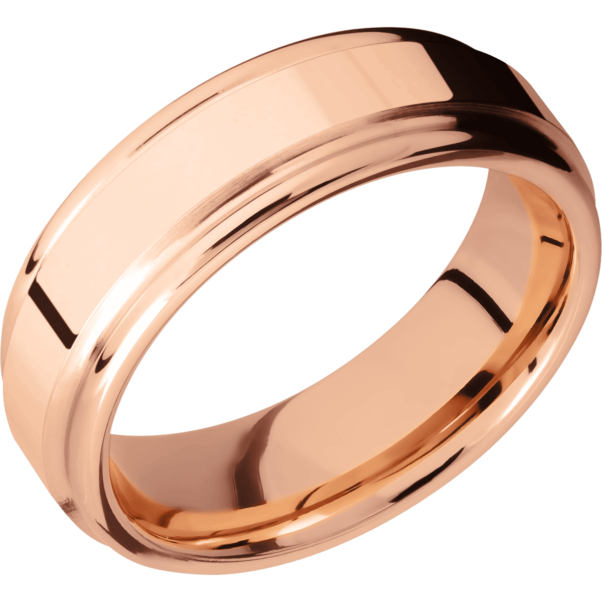 14K Rose Gold + Polish , Polish Finish