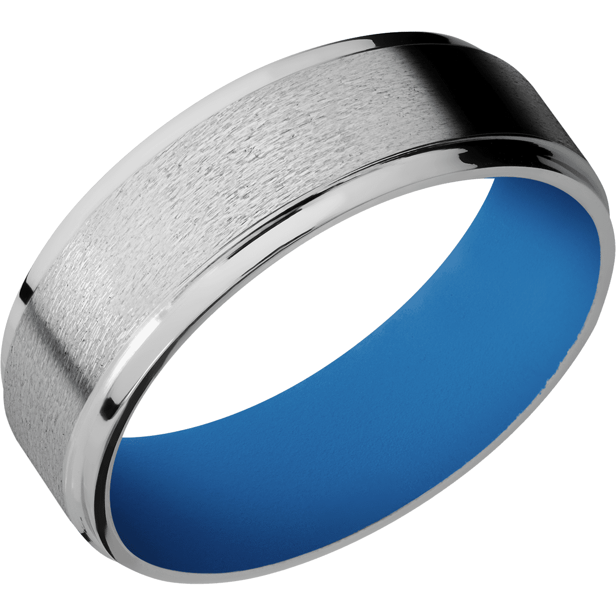 Titanium + Stone , Polish Finish + Sea Blue