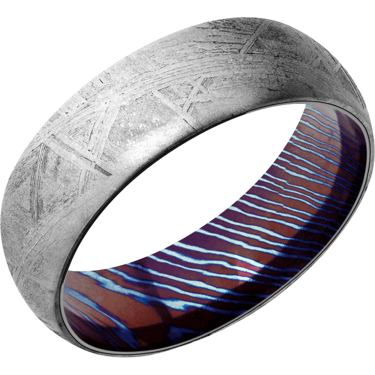 Meteorite + None Finish + Titanium Damascus