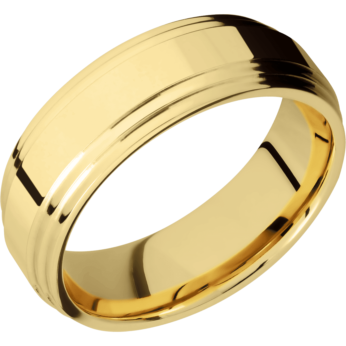 14K Yellow Gold + Polish , Polish Finish