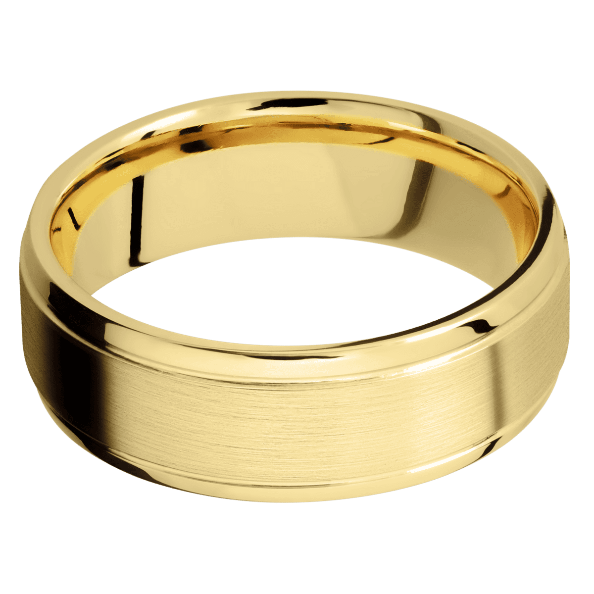 14K Yellow Gold + Satin Finish