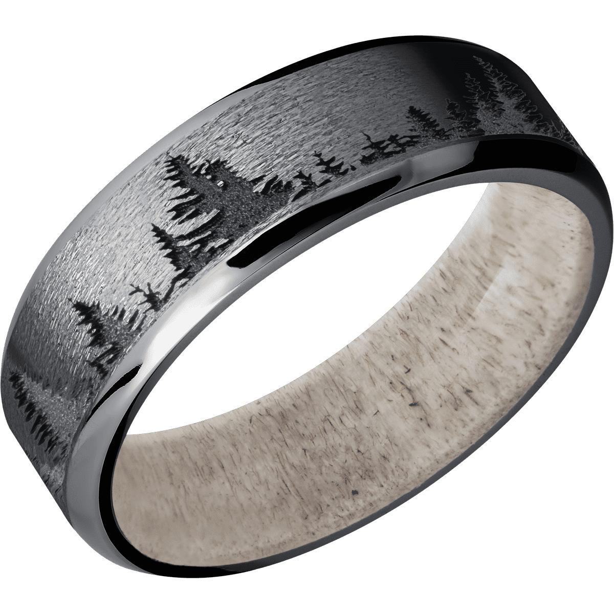 Tantalum + Stone , Polish Finish + Antler