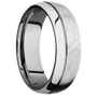14K White Gold + Hammer , Polish Finish + Tantalum