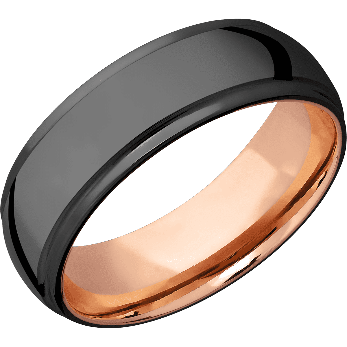 Zirconium + Polish , Polish Finish + 14K Rose Gold