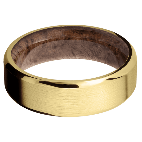 14K Yellow Gold + Satin , Polish Finish + Pyinmaburl - Emblem