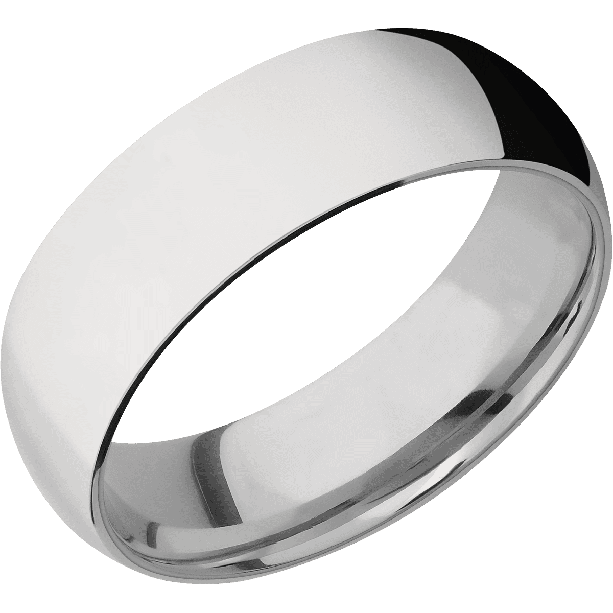 14K White Gold + Polish Finish + Titanium