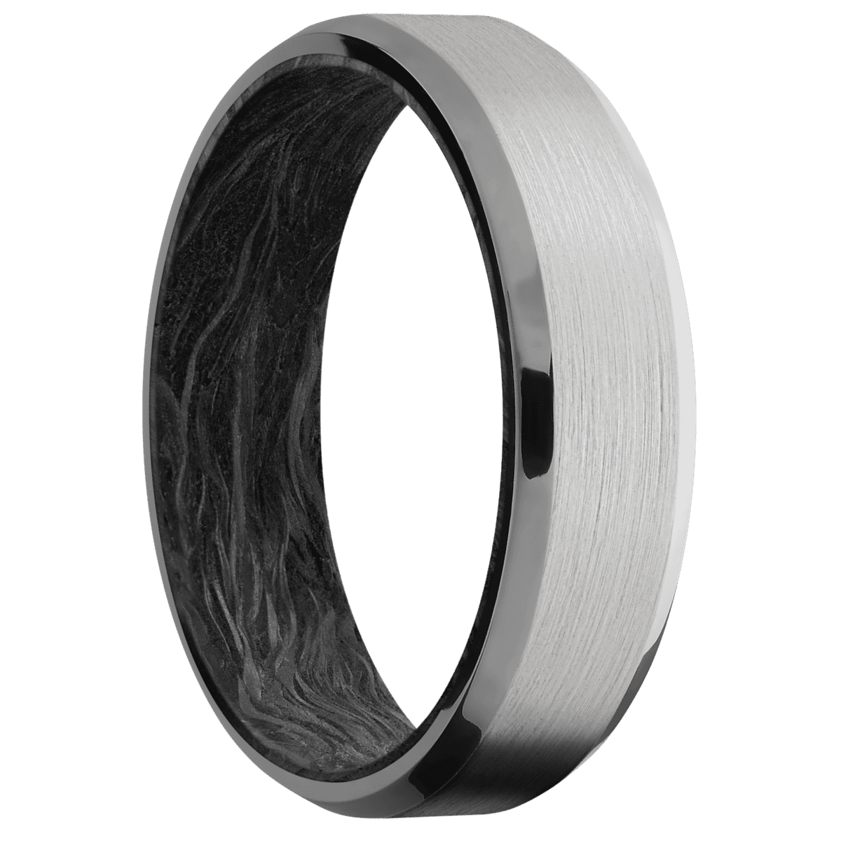 Titanium + Satin , Polish Finish + Forged Carbon Fiber Sleeve