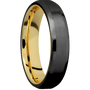 Zirconium + Satin , Polish Finish + 14K Yellow Gold