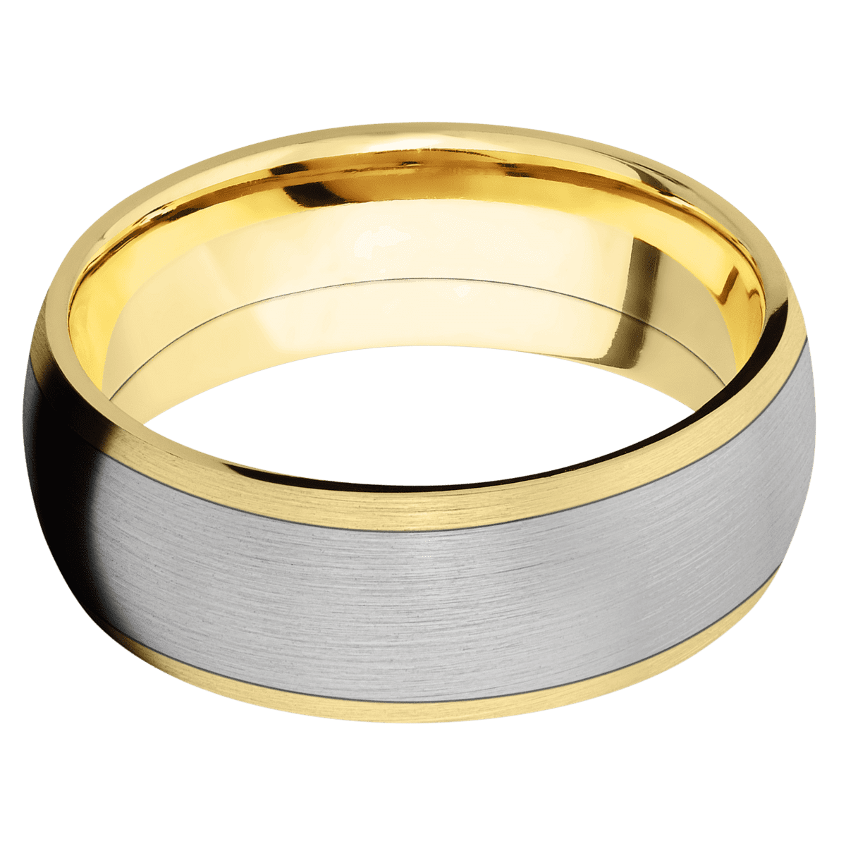 18K Yellow Gold + Satin Finish