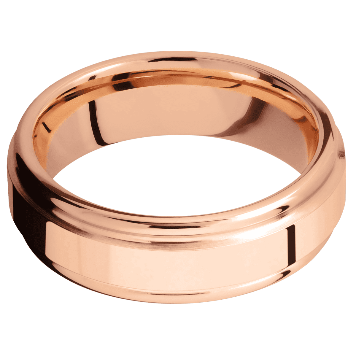 14K Rose Gold + Polish , Polish Finish