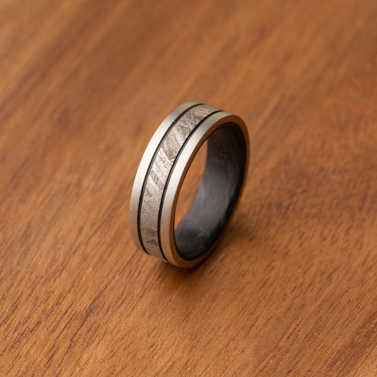 Size 10 Titanium, Carbon Fiber, and Meteorite