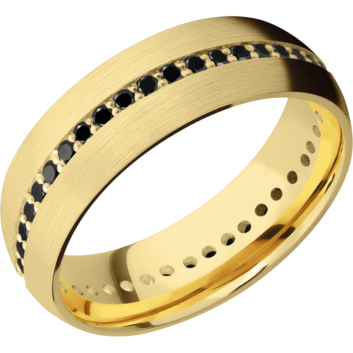 10K Yellow Gold + Satin Finish