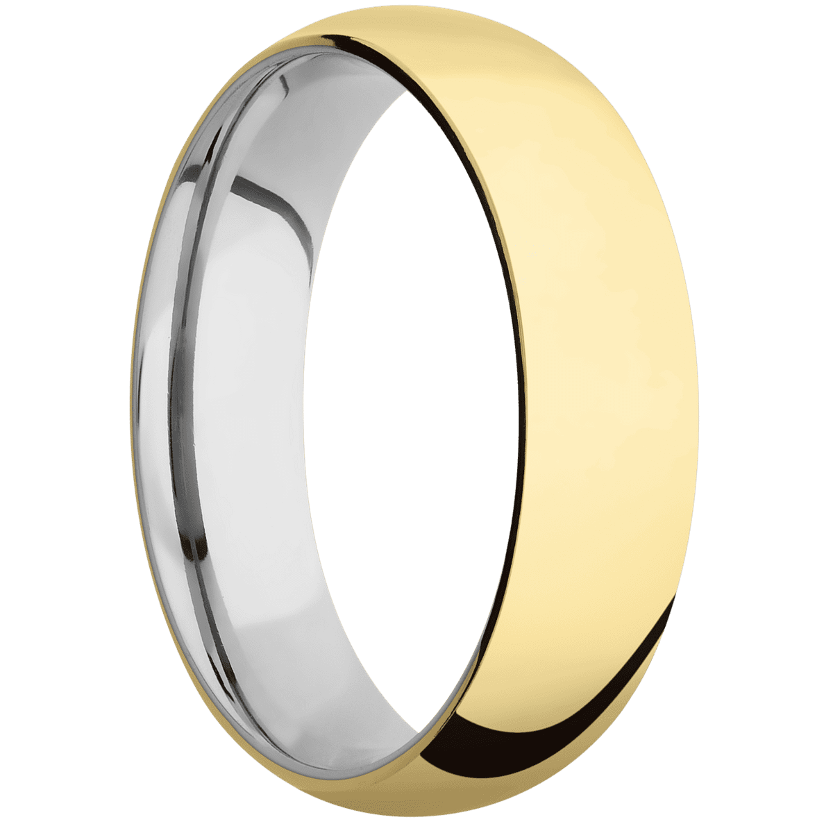 10K Yellow Gold + Polish Finish + 10K White Gold