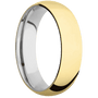 10K Yellow Gold + Polish Finish + 10K White Gold