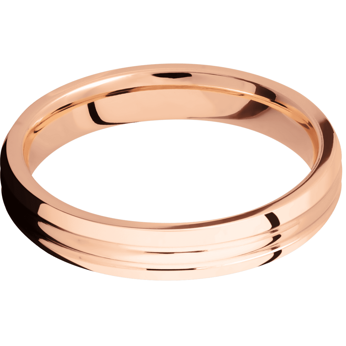 14K Rose Gold + Polish , Polish Finish