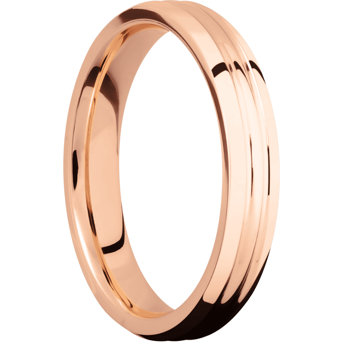 14K Rose Gold + Polish , Polish Finish