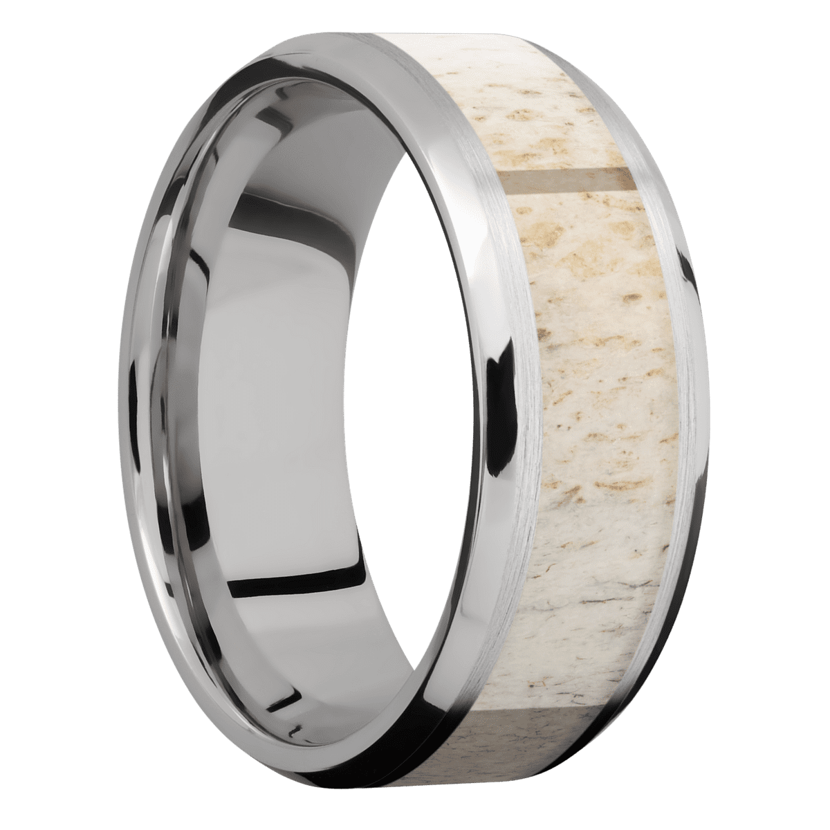 14K White Gold + Satin , Polish Finish