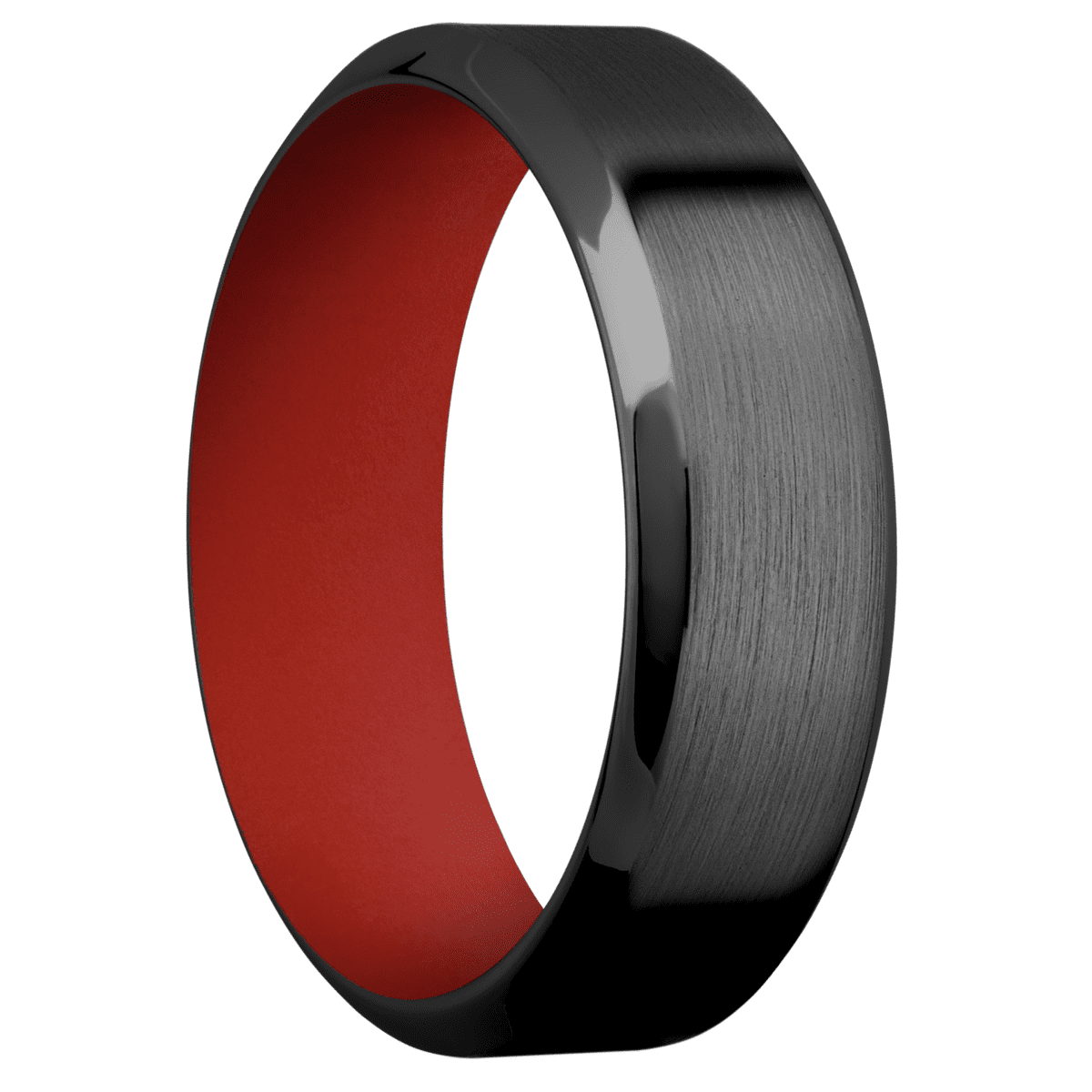 Zirconium + Satin , Polish Finish + Red Apple
