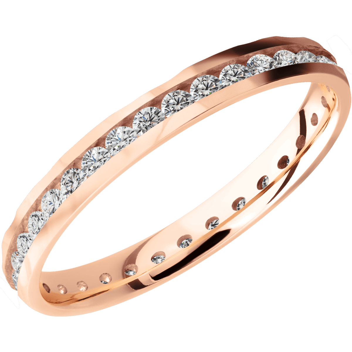 14K Rose Gold + Rockpolish Finish