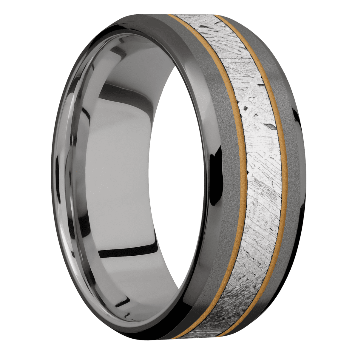 Tantalum Noir + Sand , Polish Finish + Titanium