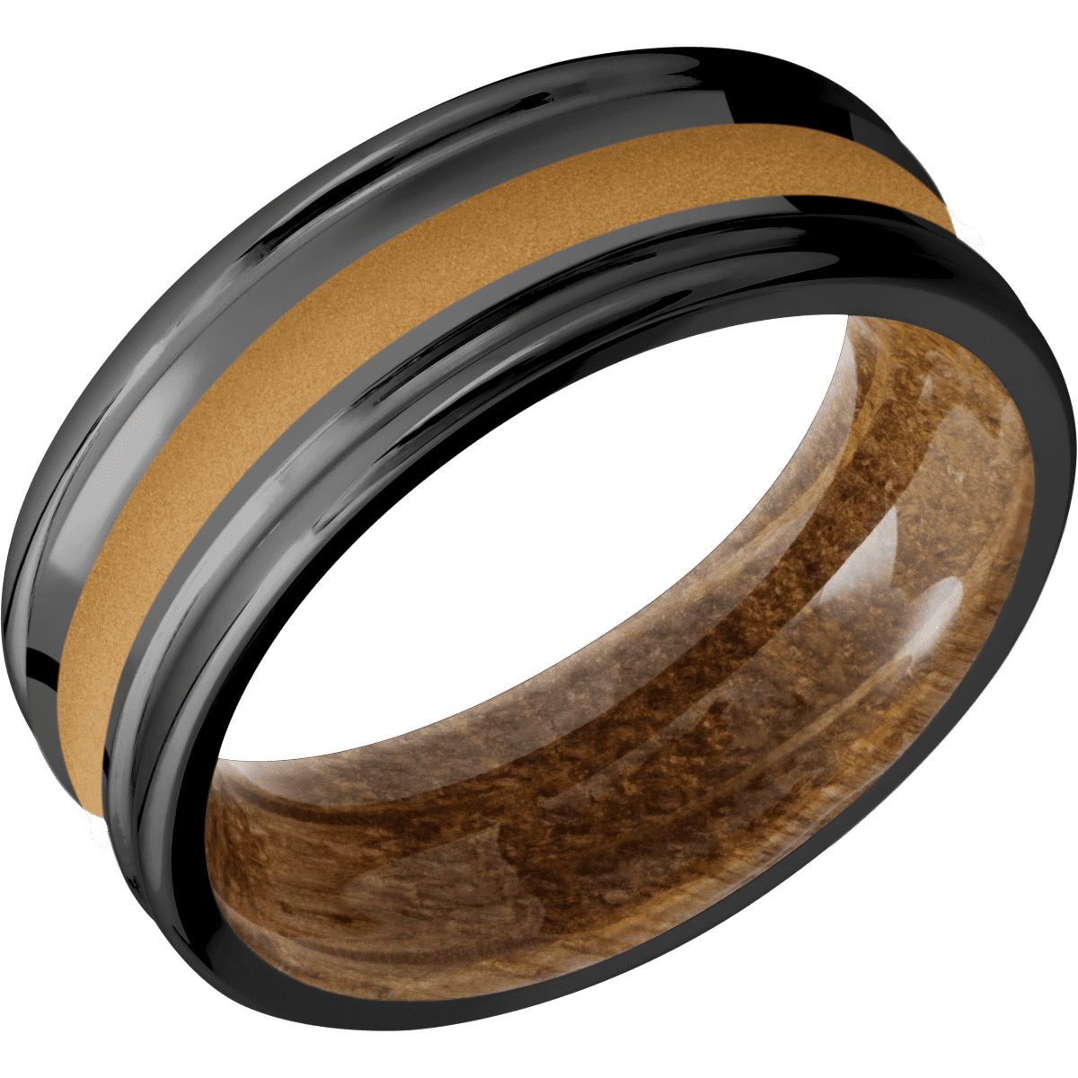Zirconium + Polish , Polish Finish + Whiskey Barrel