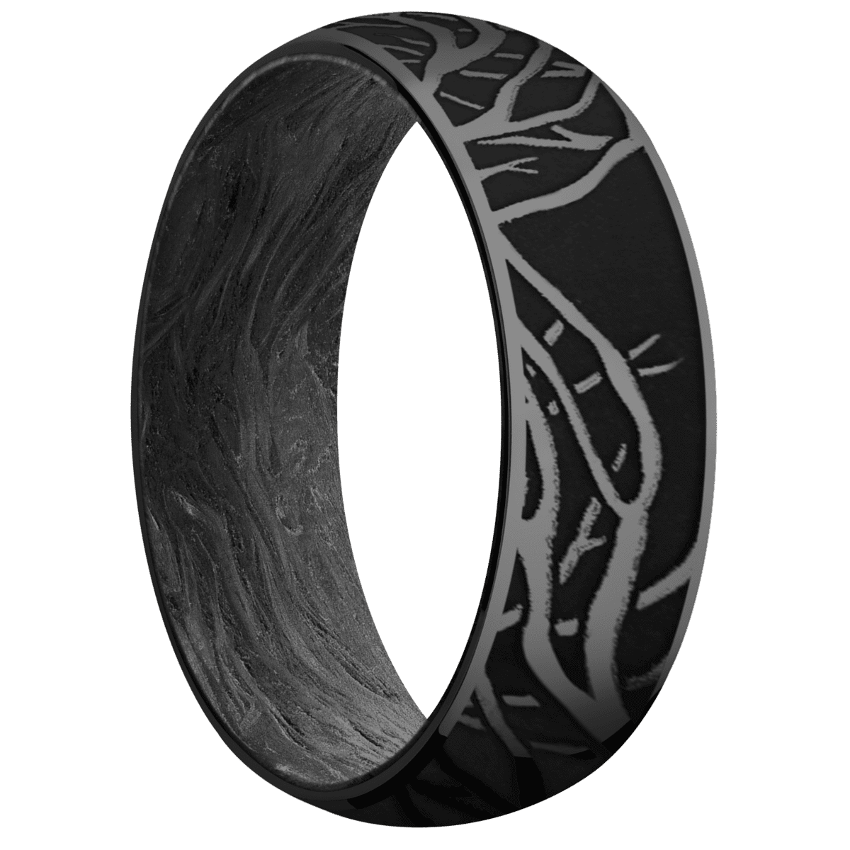 Zirconium + Polish Finish + Forged Carbon Fiber