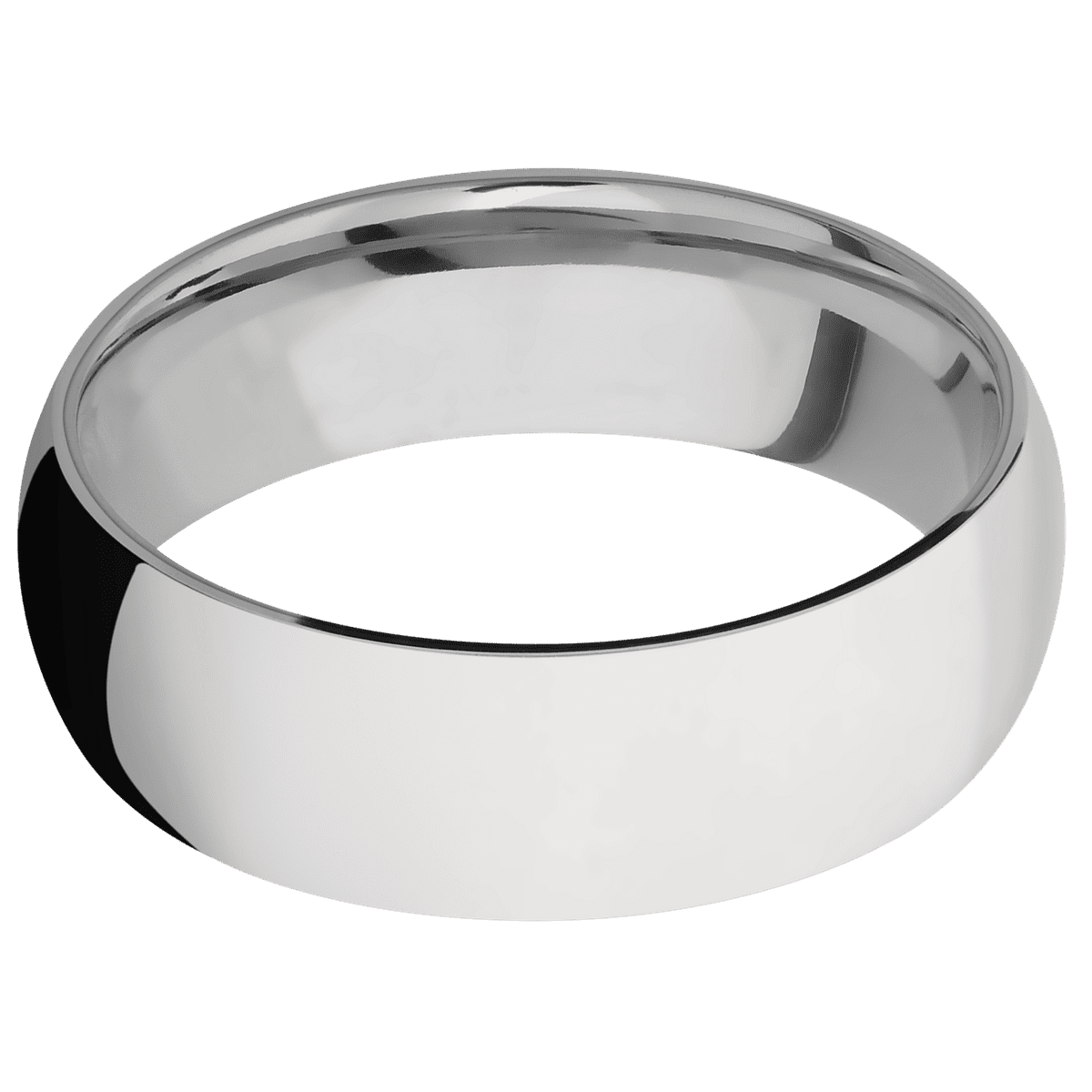 14K White Gold + Polish Finish + Titanium