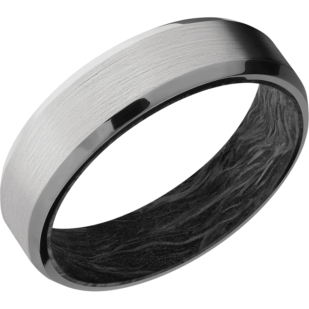 Titanium + Satin , Polish Finish + Forged Carbon Fiber Sleeve