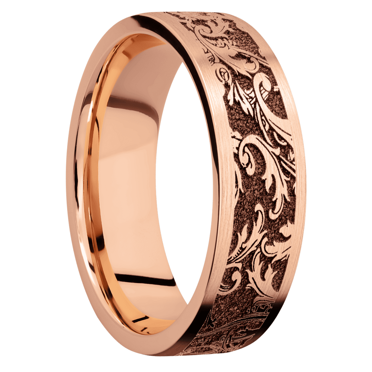 18K Rose Gold + Satin Finish