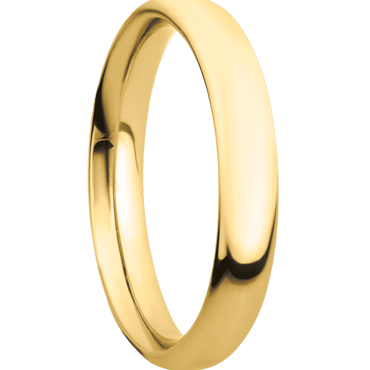 18K Yellow Gold + Polish Finish