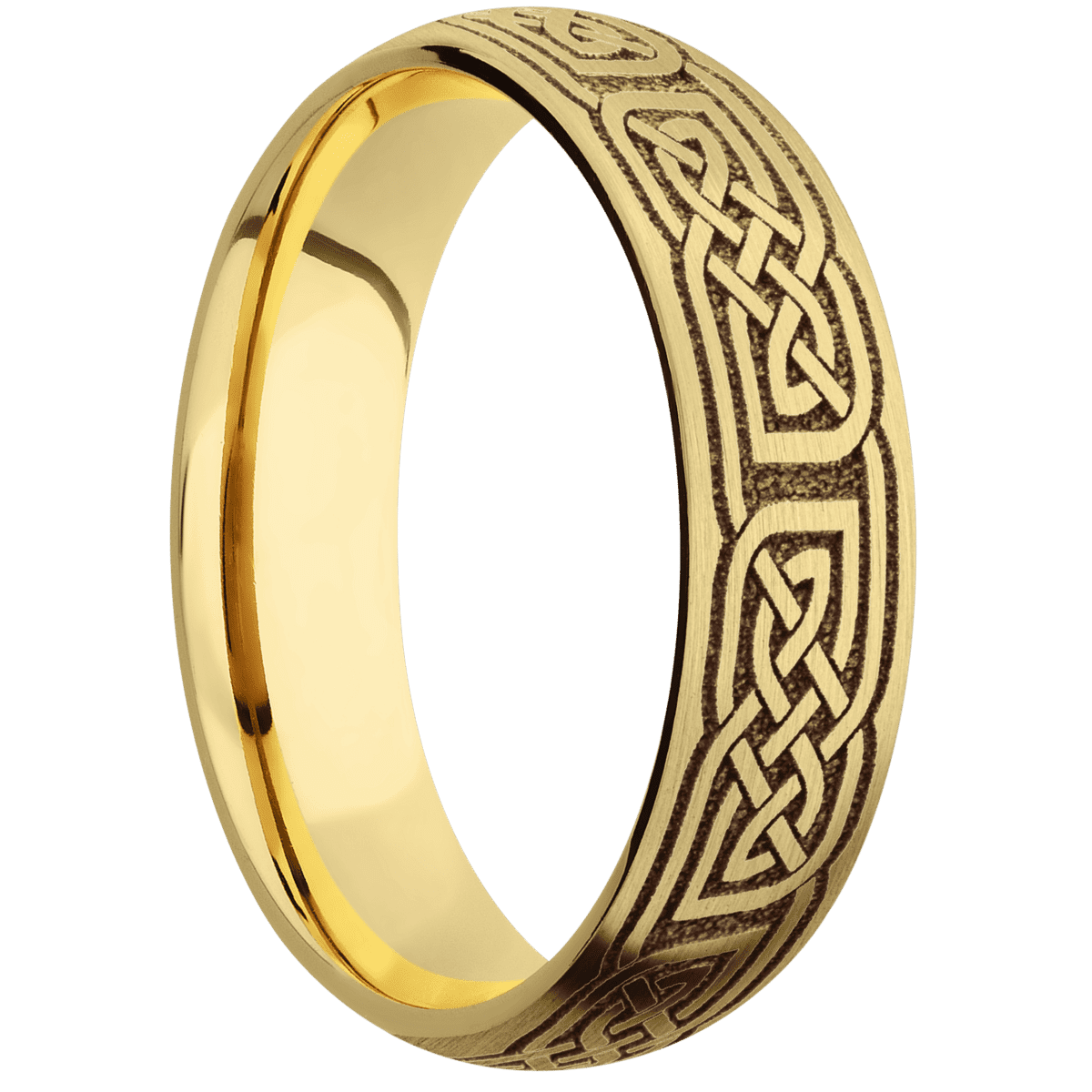 10K Yellow Gold + Satin Finish