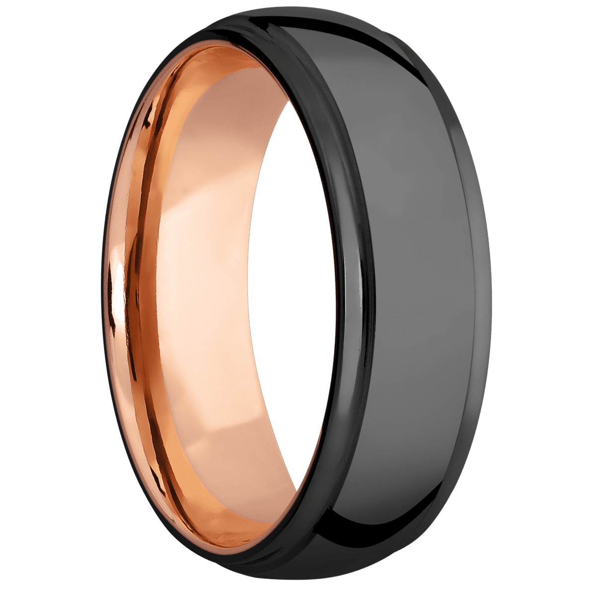 Zirconium + Polish , Polish Finish + 14K Rose Gold
