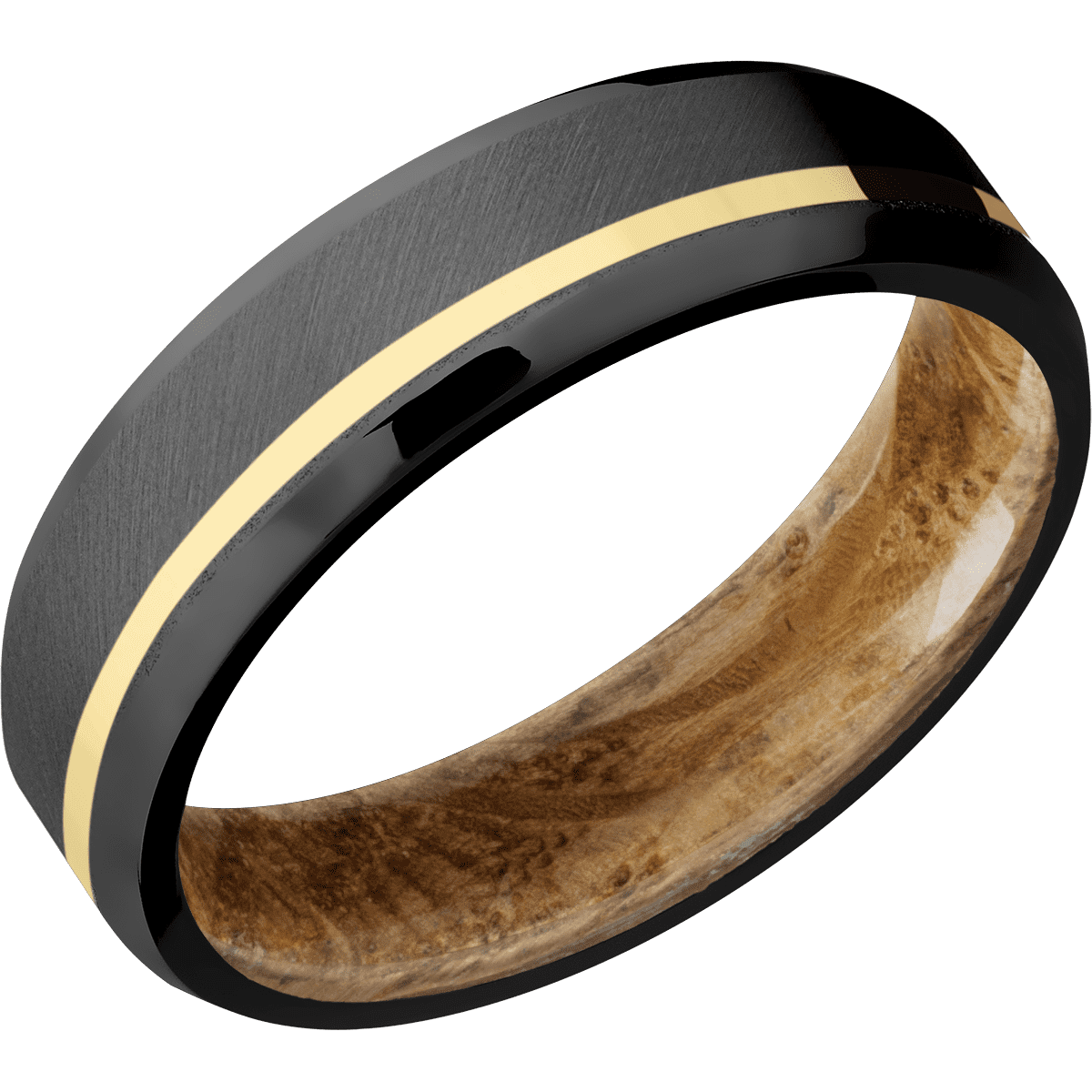 Zirconium + Anglesatin , Polish Finish + Whiskey Barrel