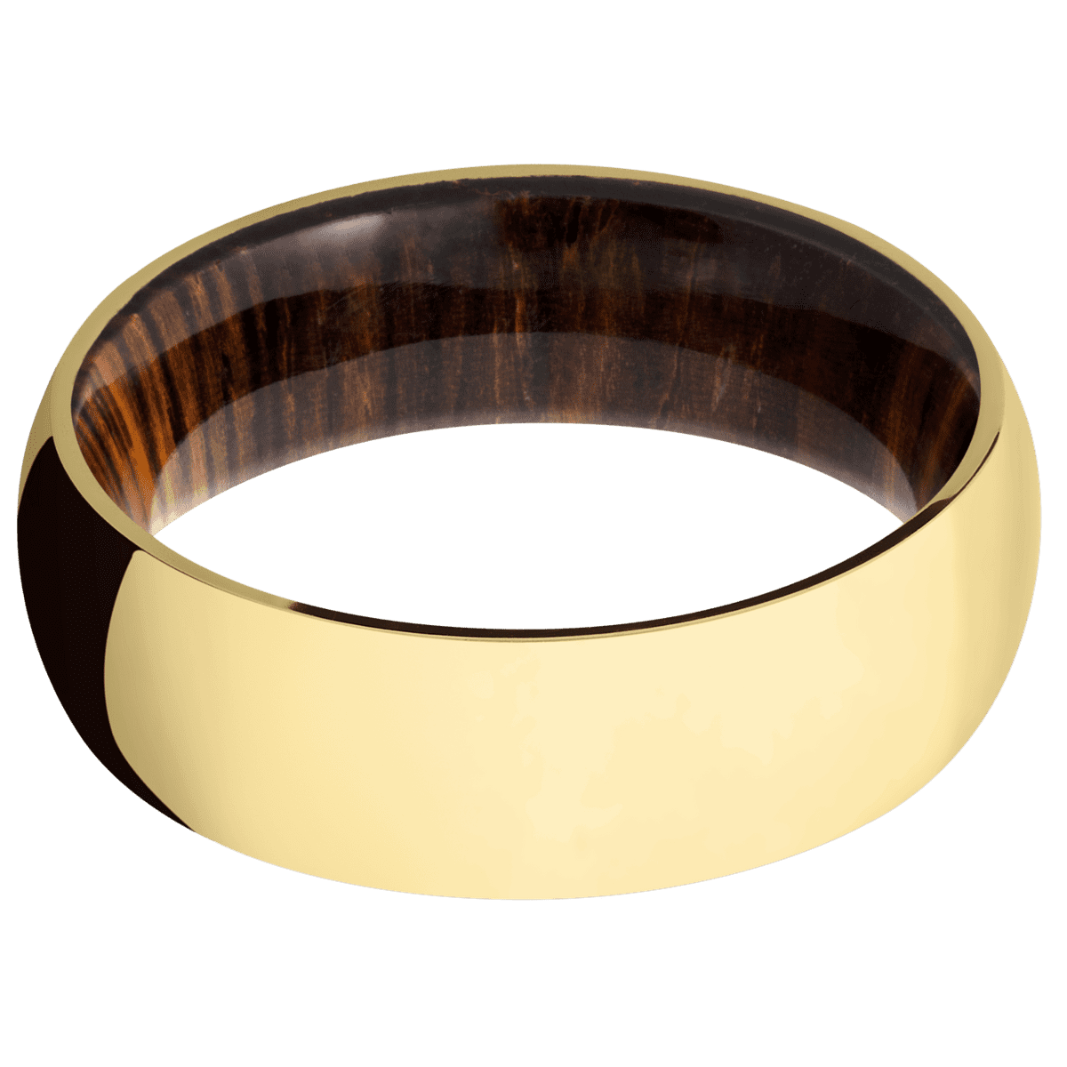 18K Yellow Gold + Polish Finish + Cocobolo