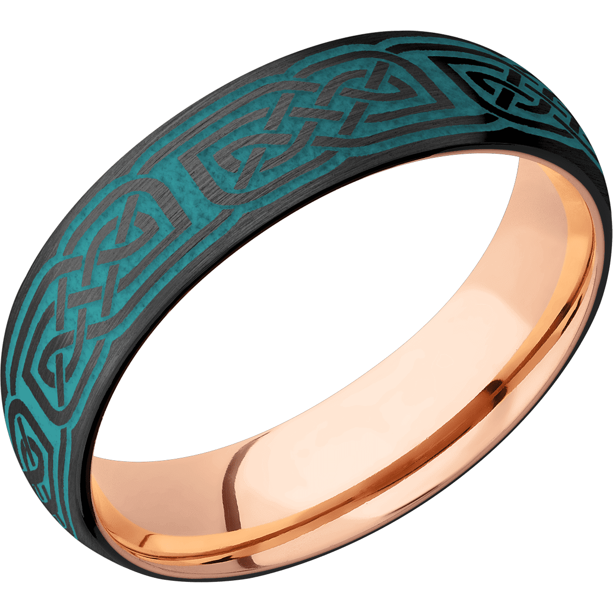 Zirconium + Satin Finish + 14K Rose Gold