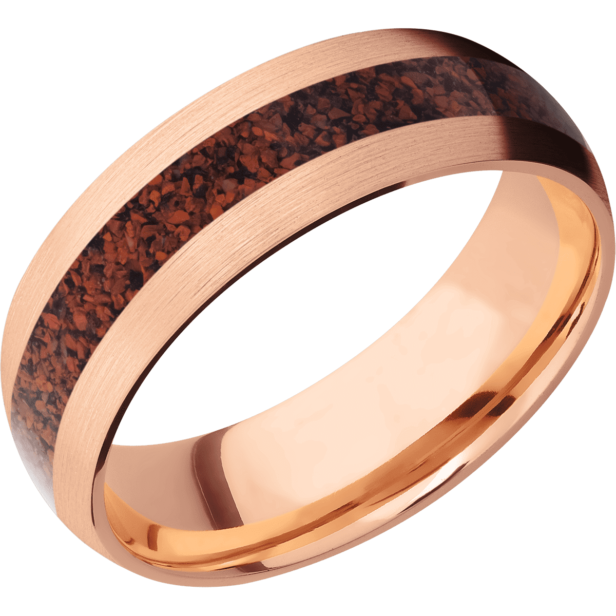 14K Rose Gold + Satin Finish
