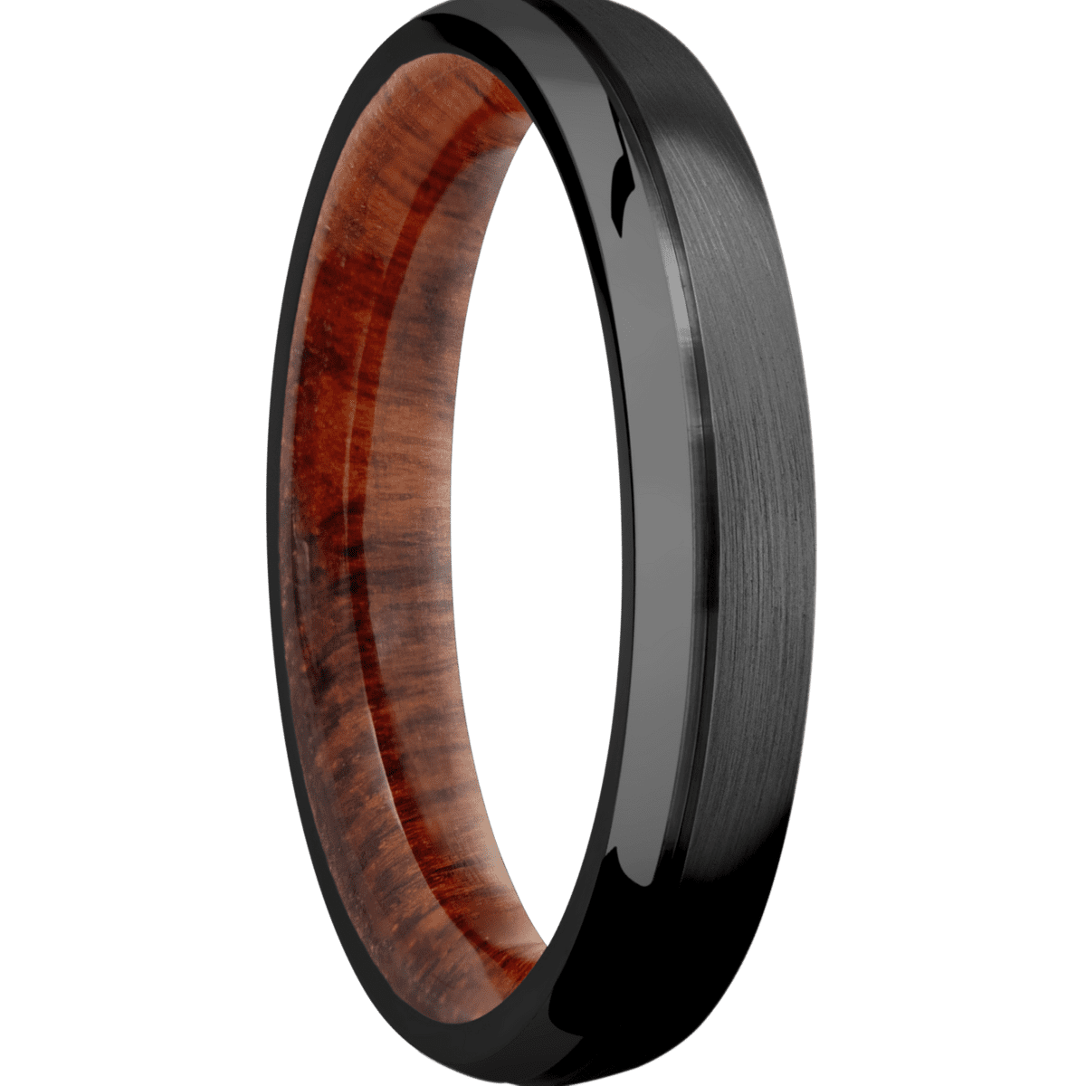 Zirconium + Satin , Polish Finish + Snake Wood