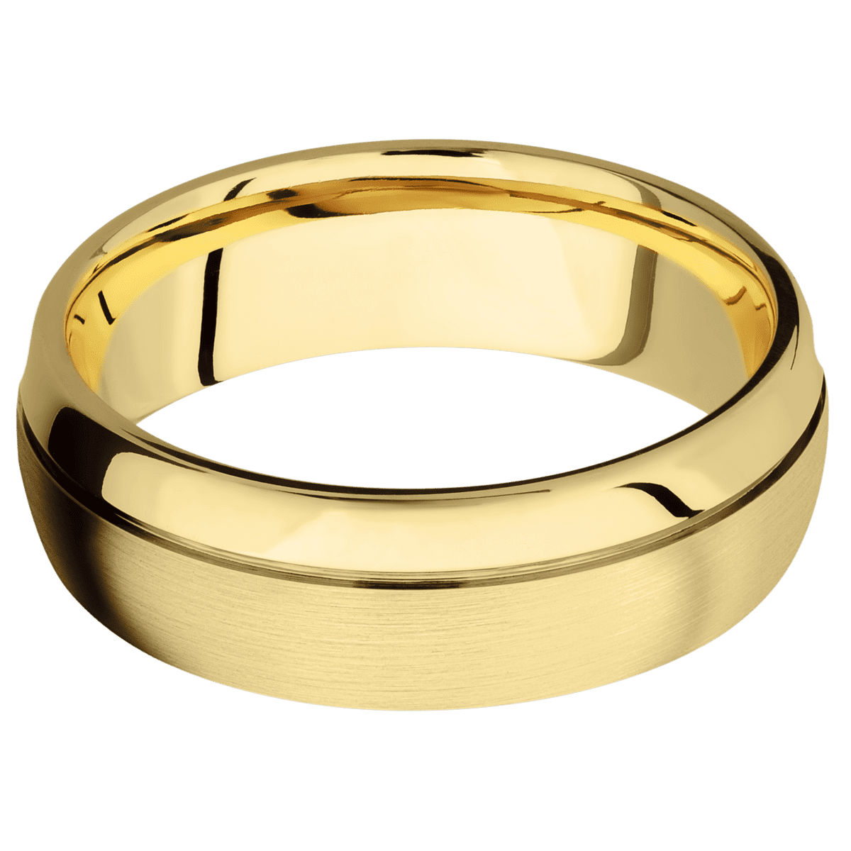 10K Yellow Gold + Satin , Polish Finish