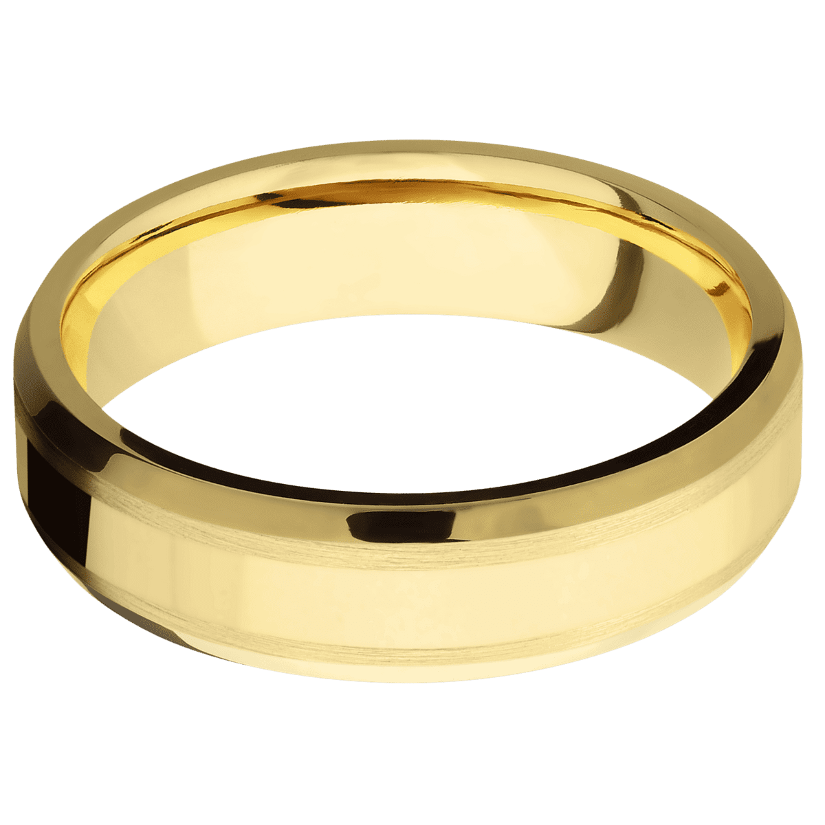 14K Yellow Gold + Satin Finish