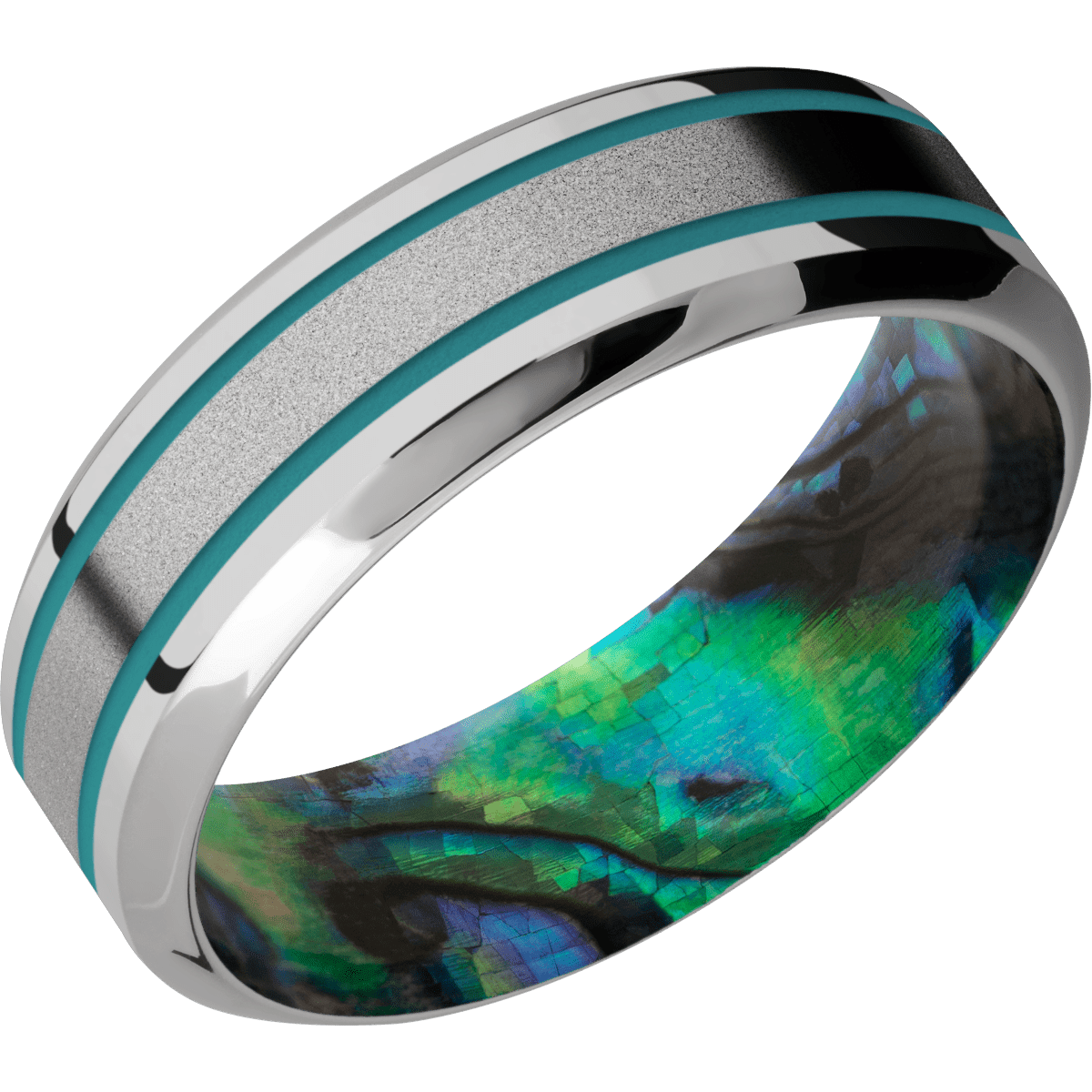 Titanium + Polish , Polish Finish + Abalone