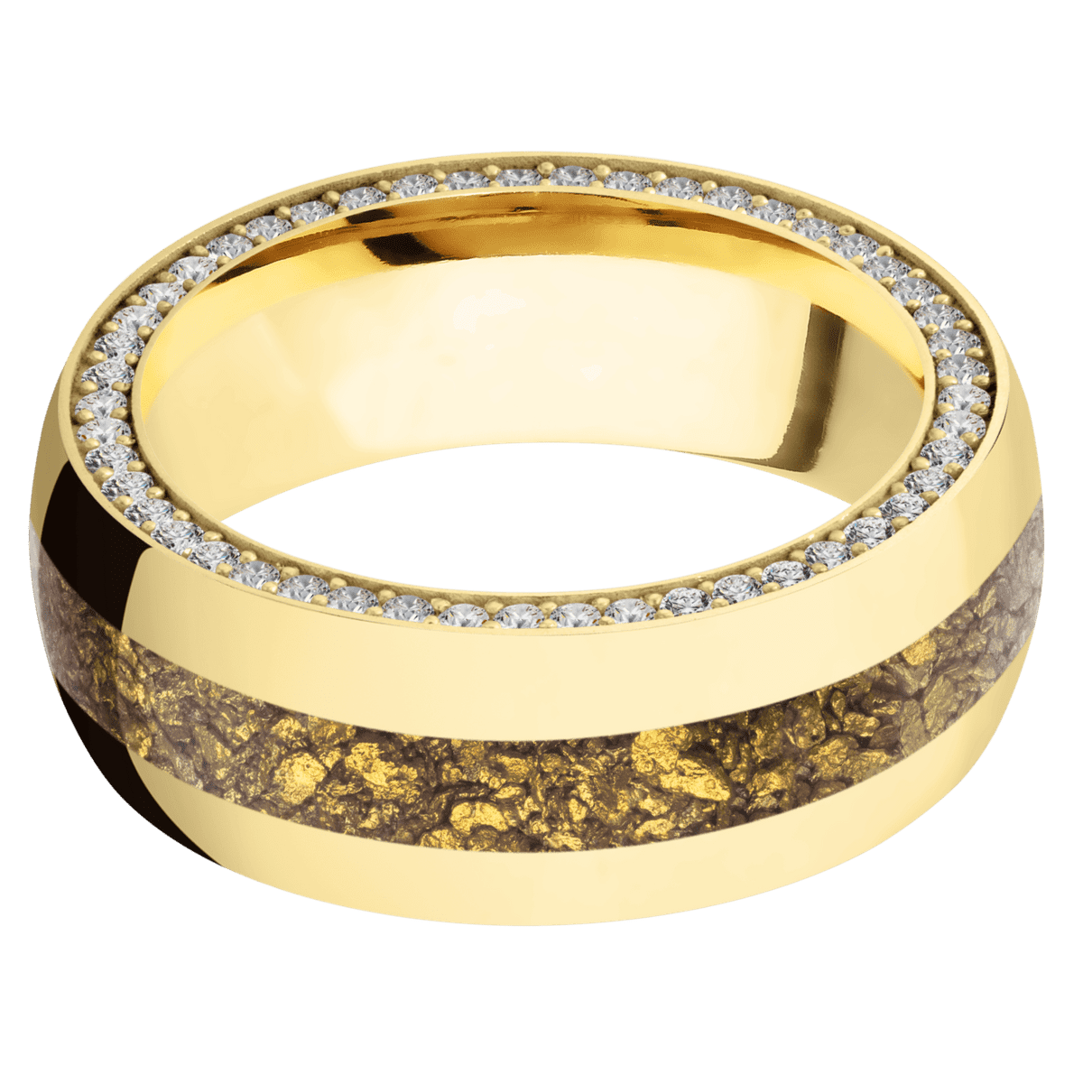 18K Yellow Gold + Polish Finish