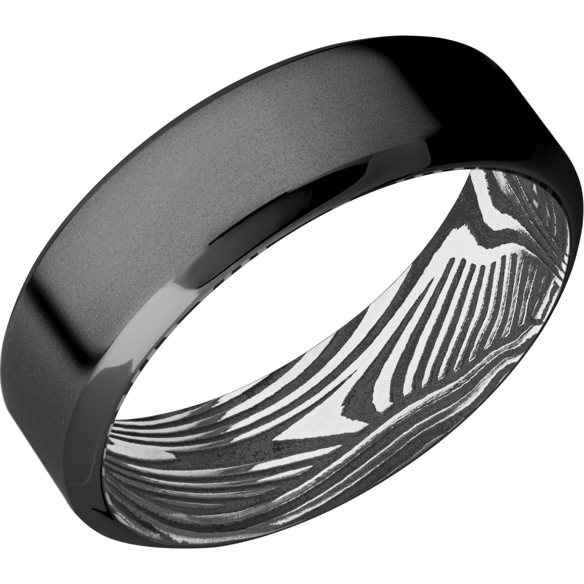 Zirconium + Bead , Polish Finish + Sunset