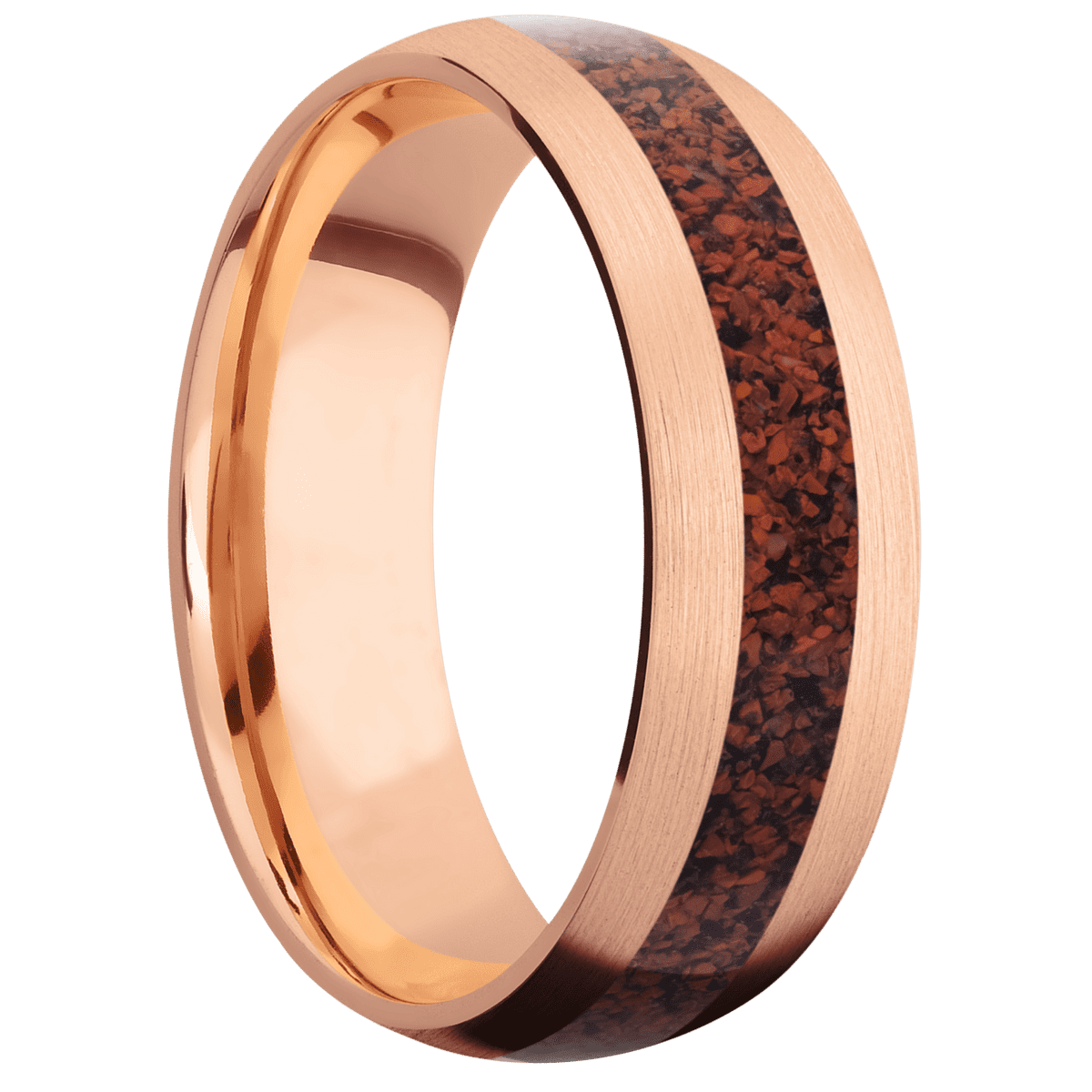 14K Rose Gold + Satin Finish