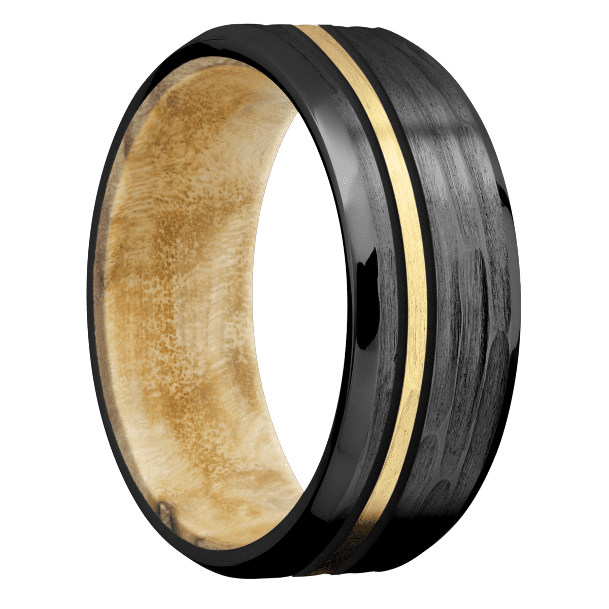 Zirconium + Treebarkh , Polish Finish + Boxelder Burl