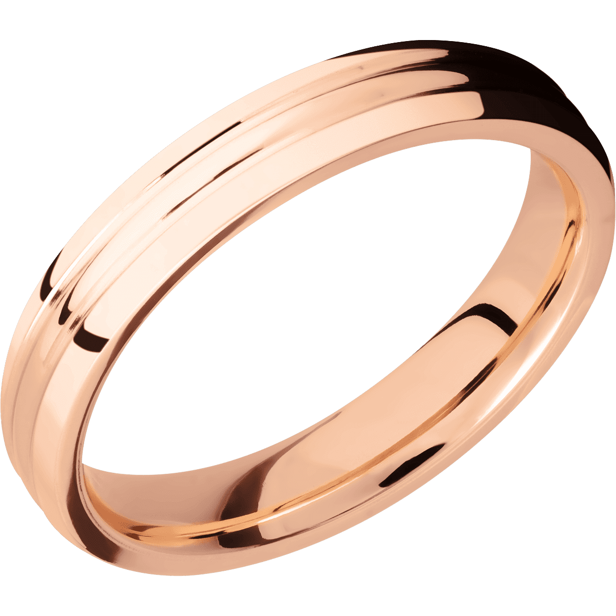 14K Rose Gold + Polish , Polish Finish
