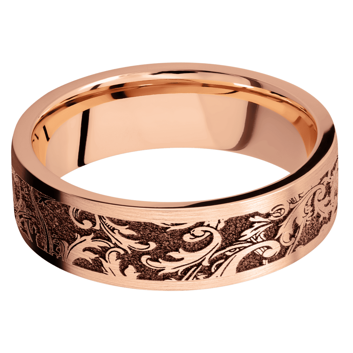 18K Rose Gold + Satin Finish