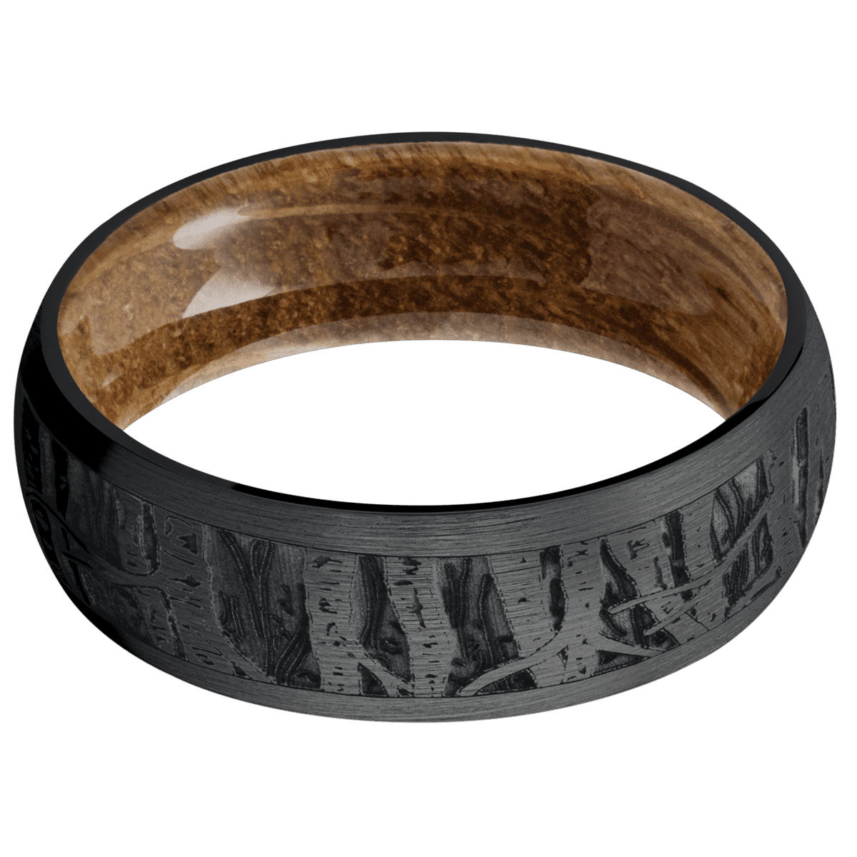 Zirconium + Satin Finish + Whiskey Barrel