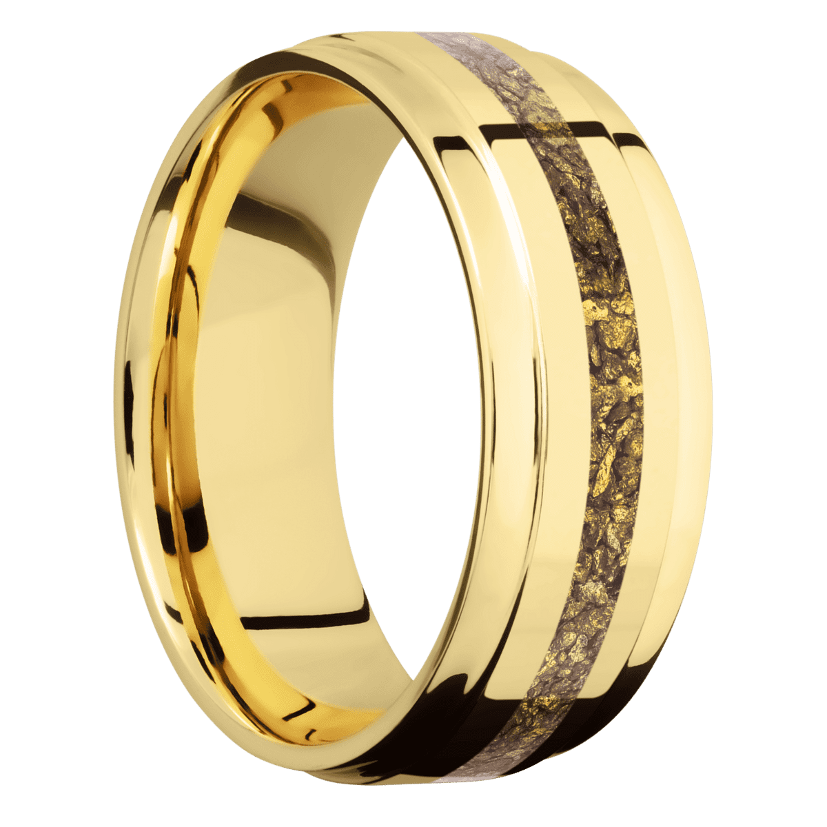 18K Yellow Gold + Polish Finish